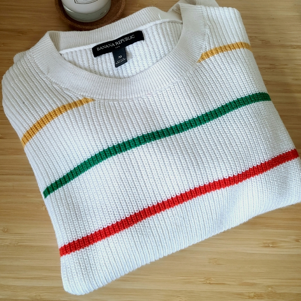 Banana Republic striped cropped sweater